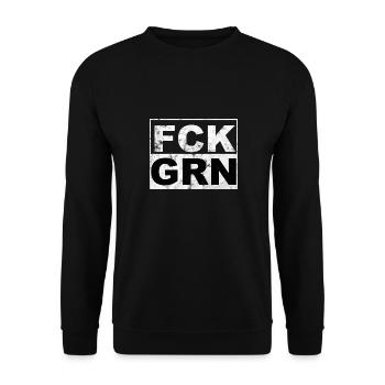 Fck Grn Anti Grün - Unisex Pullover - Schwarz - Vorne - Alina (178cm) & Michal (187cm)