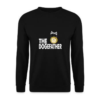 The Dogefather Funny Crypto Meme - Unisex Sweatshirt - black - Front - Alina (178cm) & Michal (187cm)
