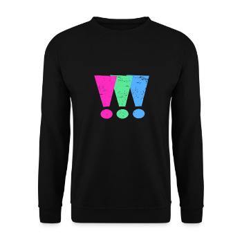 LGBT Rainbow Gay Pride Homo Lesbian Gay - Unisex Sweatshirt - black - Front - Alina (178cm) & Michal (187cm)