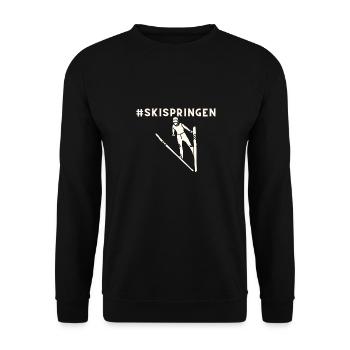 Skispringen - Unisex Pullover - Schwarz - Vorne - Alina (178cm) & Michal (187cm)