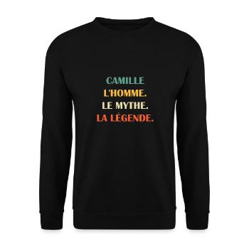 Camille - Sweat-shirt Unisexe - noir - Devant - Alina (178cm) & Michal (187cm)