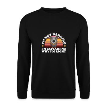 Australian Cattle Dog Red Blue Heeler - Unisex Sweatshirt - black - Front - Alina (178cm) & Michal (187cm)