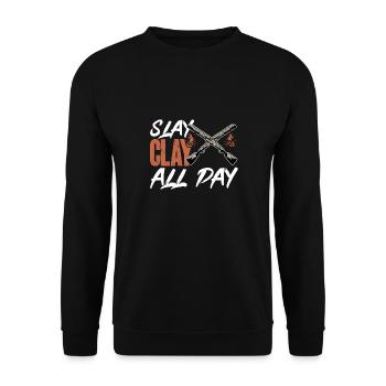 Tir au piège Tir au pigeon en argile Skeet - Sweat-shirt Unisexe - noir - Devant - Alina (178cm) & Michal (187cm)