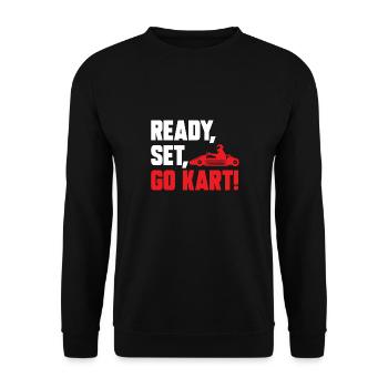 Go Kart Racing Karting Karting - Unisex Sweatshirt - black - Front - Alina (178cm) & Michal (187cm)