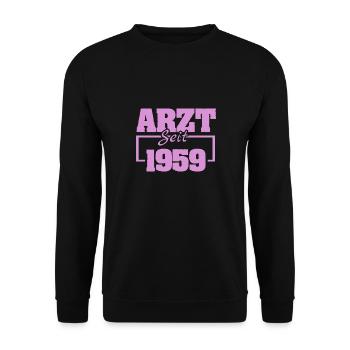Ärztin 1959 - Unisex Pullover - Schwarz - Vorne - Alina (178cm) & Michal (187cm)