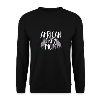 Graupapagei African Grey Parrot Papagei - Unisex Pullover - Schwarz - Vorne - Alina (178cm) & Michal (187cm)