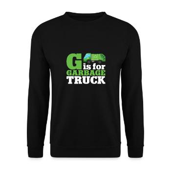 Garbage trucks, garbage day, garbage collection - Unisex Sweatshirt - black - Front - Alina (178cm) & Michal (187cm)