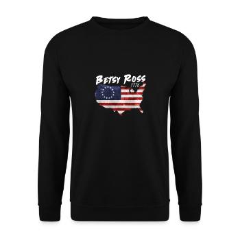 July 4th Betsy Ross - Unisex Sweatshirt - black - Front - Alina (178cm) & Michal (187cm)