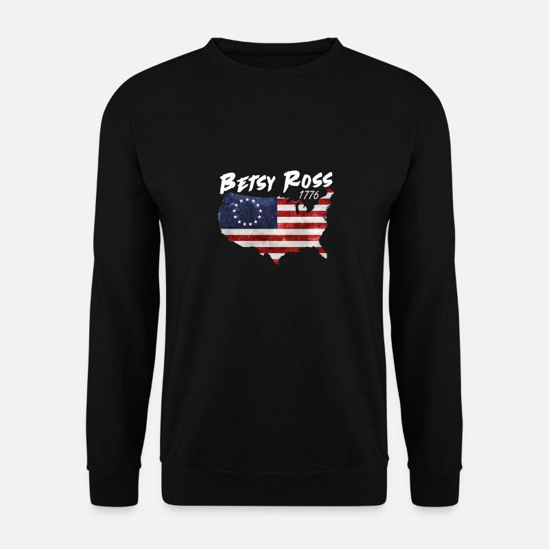 4. Juli Betsy Ross - Unisex Pullover - Schwarz