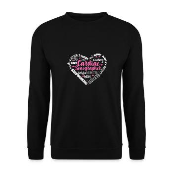 Kardiologe Medizinische Sonographie Ultraschall - Unisex Pullover - Schwarz - Vorne - Alina (178cm) & Michal (187cm)