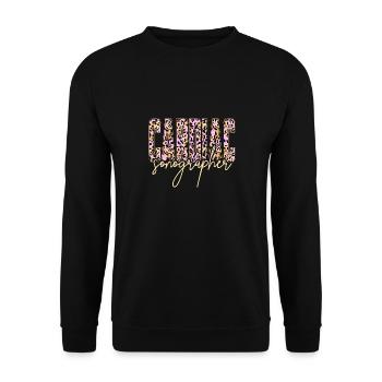 Kardiologe Medizinische Sonographie Ultraschall - Unisex Pullover - Schwarz - Vorne - Alina (178cm) & Michal (187cm)