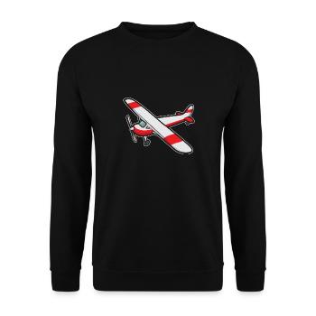 Remote Controlled Airplane Model Airplane - Unisex Sweatshirt - black - Front - Alina (178cm) & Michal (187cm)
