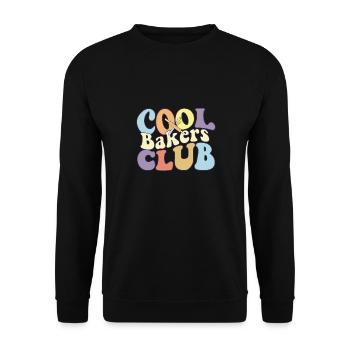 Cool Bakers Club Baking Team Pastry Chef Baker - Unisex Pullover - Schwarz - Vorne - Alina (178cm) & Michal (187cm)