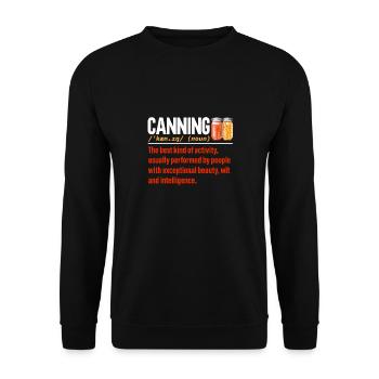 Mise en conserve, mise en conserve, mise en conserve, conservation des aliments - Sweat-shirt Unisexe - noir - Devant - Alina (178cm) & Michal (187cm)