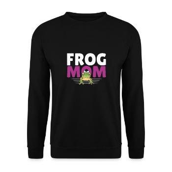 Women Amphibian Herpetologist Mother Frog Mom - Unisex Sweatshirt - black - Front - Alina (178cm) & Michal (187cm)