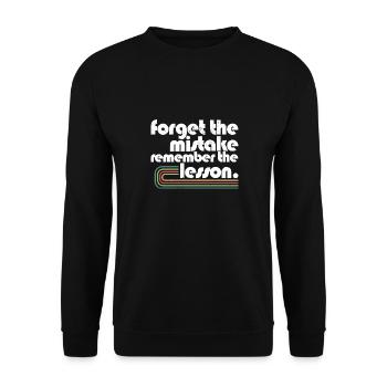 Oubliez l’erreur Souvenez-vous de l’enseignant de la leçon - Sweat-shirt Unisexe - noir - Devant - Alina (178cm) & Michal (187cm)