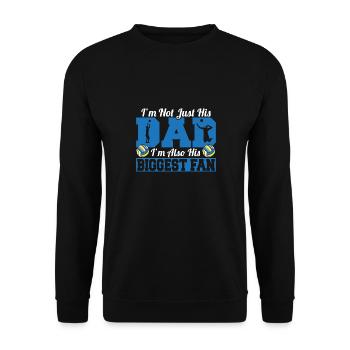 I'm His Dad I'm Also His Biggest Fan Father Volley - Unisex Sweatshirt - black - Front - Alina (178cm) & Michal (187cm)