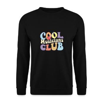 Cool Musicians Club I Love Music Lover Band Member - Unisex Sweatshirt - black - Front - Alina (178cm) & Michal (187cm)