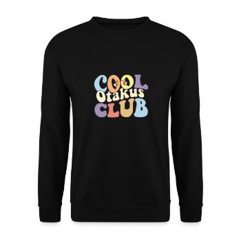 Cool Otaku Club Anime Weeb Squad Japanese Manga - Unisex Sweatshirt - black - Front - Alina (178cm) & Michal (187cm)
