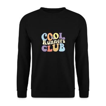 Cool Runners Club Running Marathon Athlete - Unisex Sweatshirt - black - Front - Alina (178cm) & Michal (187cm)