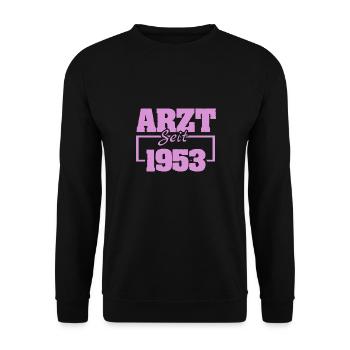 1953 - Unisex Pullover - Schwarz - Vorne - Alina (178cm) & Michal (187cm)