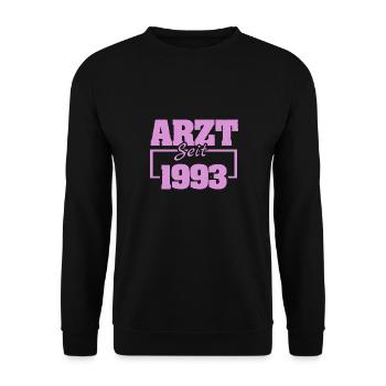 1993 - Unisex Pullover - Schwarz - Vorne - Alina (178cm) & Michal (187cm)