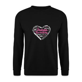 Dialysis Secretary Dialysis Specialist - Unisex Sweatshirt - black - Front - Alina (178cm) & Michal (187cm)