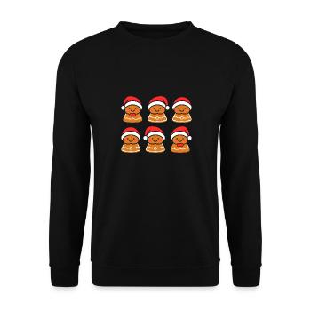 Gingerbread Man - Unisex Sweatshirt - black - Front - Alina (178cm) & Michal (187cm)