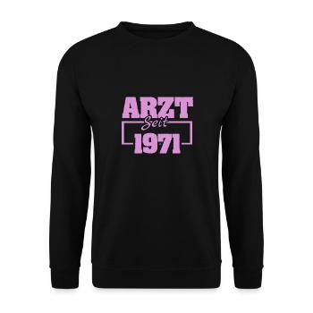 Chirurg 1971 - Unisex Pullover - Schwarz - Vorne - Alina (178cm) & Michal (187cm)