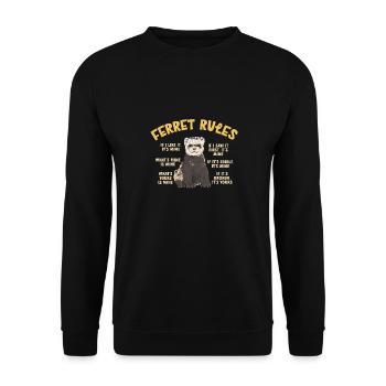 Furet, propriétaire de furet - Sweat-shirt Unisexe - noir - Devant - Alina (178cm) & Michal (187cm)
