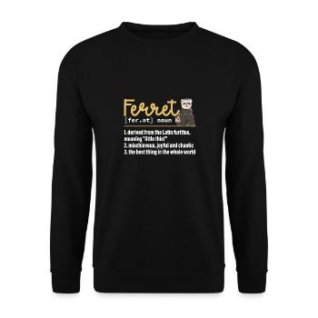 Frettchen Besitzer Frettchen - Unisex Pullover - Schwarz - Vorne - Alina (178cm) & Michal (187cm)