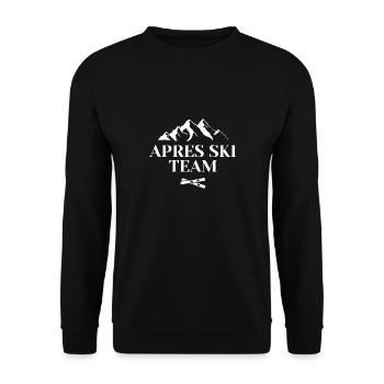 Alpes Ski Team Montagnes - Sweat-shirt Unisexe - noir - Devant - Alina (178cm) & Michal (187cm)