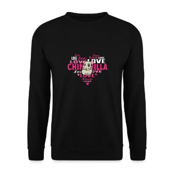 Chinchilla - Unisex Pullover - Schwarz - Vorne - Alina (178cm) & Michal (187cm)