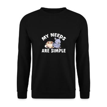Chinchilla - Unisex Pullover - Schwarz - Vorne - Alina (178cm) & Michal (187cm)