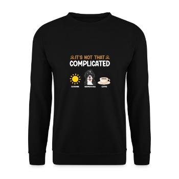 Bernedoodle Dog - Unisex Sweatshirt - black - Front - Alina (178cm) & Michal (187cm)