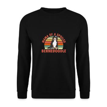 Chien Bernedoodle - Sweat-shirt Unisexe - noir - Devant - Alina (178cm) & Michal (187cm)