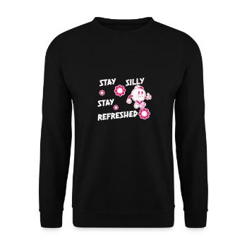 Siroter Amusant Ludique Heureux Célébrer Mignon Joyeux - Sweat-shirt Unisexe - noir - Devant - Alina (178cm) & Michal (187cm)