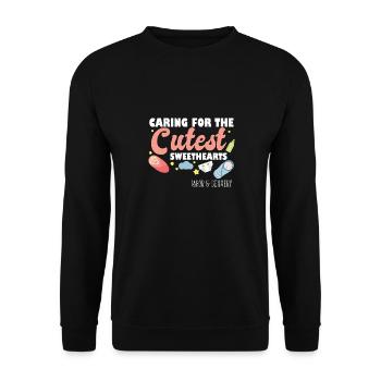 Caring For Cutest Sweethearts NICU Lab And - Unisex Sweatshirt - black - Front - Alina (178cm) & Michal (187cm)