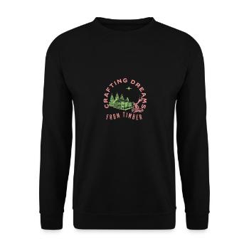 Woodworking Carpenter Wood Dad Woodwork Sawdust - Unisex Pullover - Schwarz - Vorne - Alina (178cm) & Michal (187cm)
