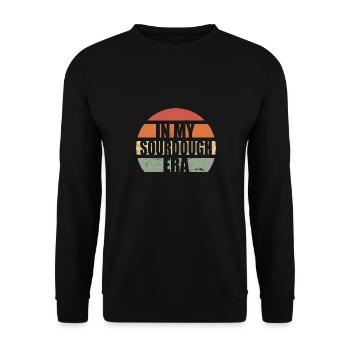 Dans mon ère au levain Home Baker Funny Bread Baking - Sweat-shirt Unisexe - noir - Devant - Alina (178cm) & Michal (187cm)