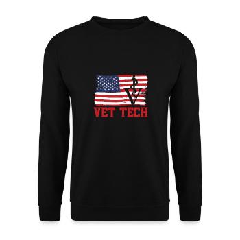 Vet Tech Veterinary Medicine Veterinary Technician - Unisex Sweatshirt - black - Front - Alina (178cm) & Michal (187cm)