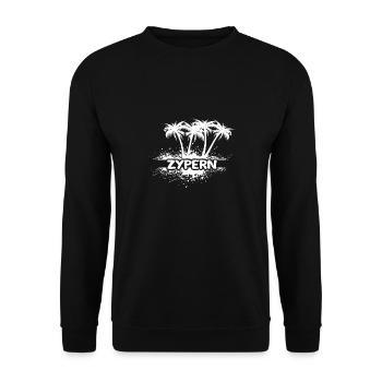 Zypern als Party - Unisex Pullover - Schwarz - Vorne - Alina (178cm) & Michal (187cm)