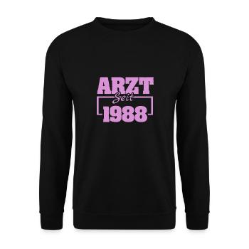 Dermatologe 1988 - Unisex Pullover - Schwarz - Vorne - Alina (178cm) & Michal (187cm)