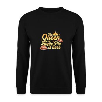 Queen of Apple pie thanksgiving applepie lover - Unisex Sweatshirt - black - Front - Alina (178cm) & Michal (187cm)