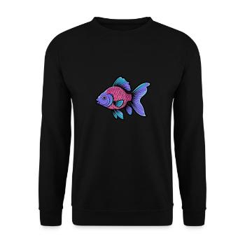 Goldfische Aquaristik Aquarium - Unisex Pullover - Schwarz - Vorne - Alina (178cm) & Michal (187cm)