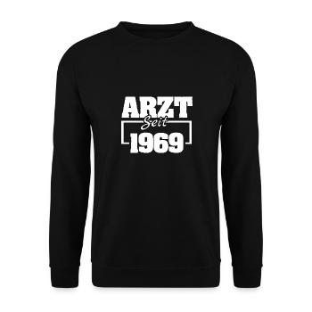 Occupational physician 1969 - Unisex Sweatshirt - black - Front - Alina (178cm) & Michal (187cm)