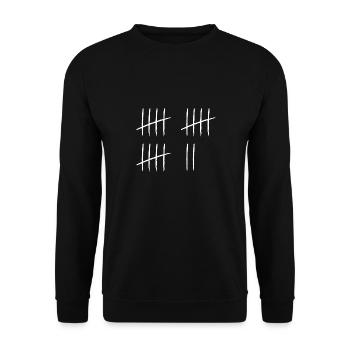 17 Year Old 17th 17 Hash Marks Birthday - 17 years old - Unisex Sweatshirt - black - Front - Alina (178cm) & Michal (187cm)