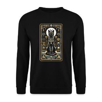 Bastet Cat Déesse Égypte Mythologie égyptienne - Sweat-shirt Unisexe - noir - Devant - Alina (178cm) & Michal (187cm)