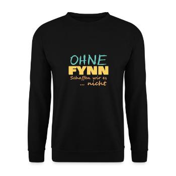 Fynn - Unisex Pullover - Schwarz - Vorne - Alina (178cm) & Michal (187cm)