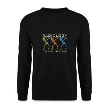 Tanzende Skelette Radiologie - Unisex Pullover - Schwarz - Vorne - Alina (178cm) & Michal (187cm)